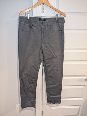 Men's Gray Casual Pants - Classic Straight Fit